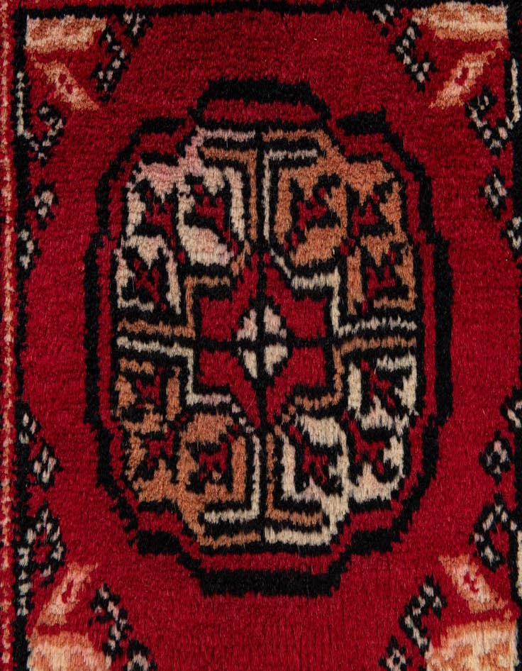 Detail image of  2' x 3'  Hand Knotted Bokhara Wool Rug