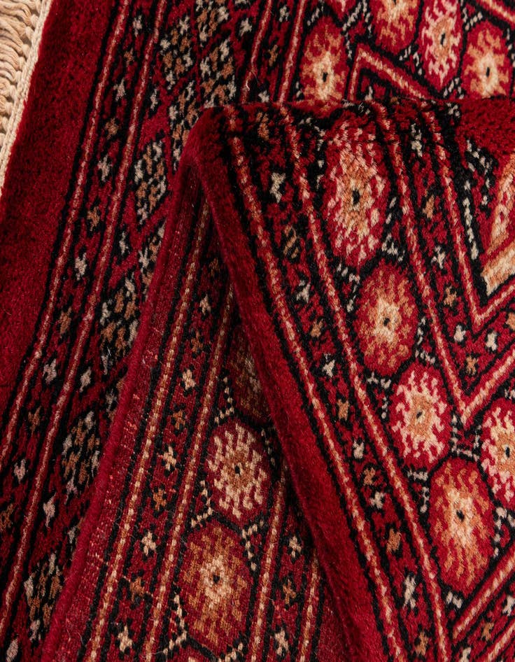 Detail image of  2' x 3'  Hand Knotted Bokhara Wool Rug