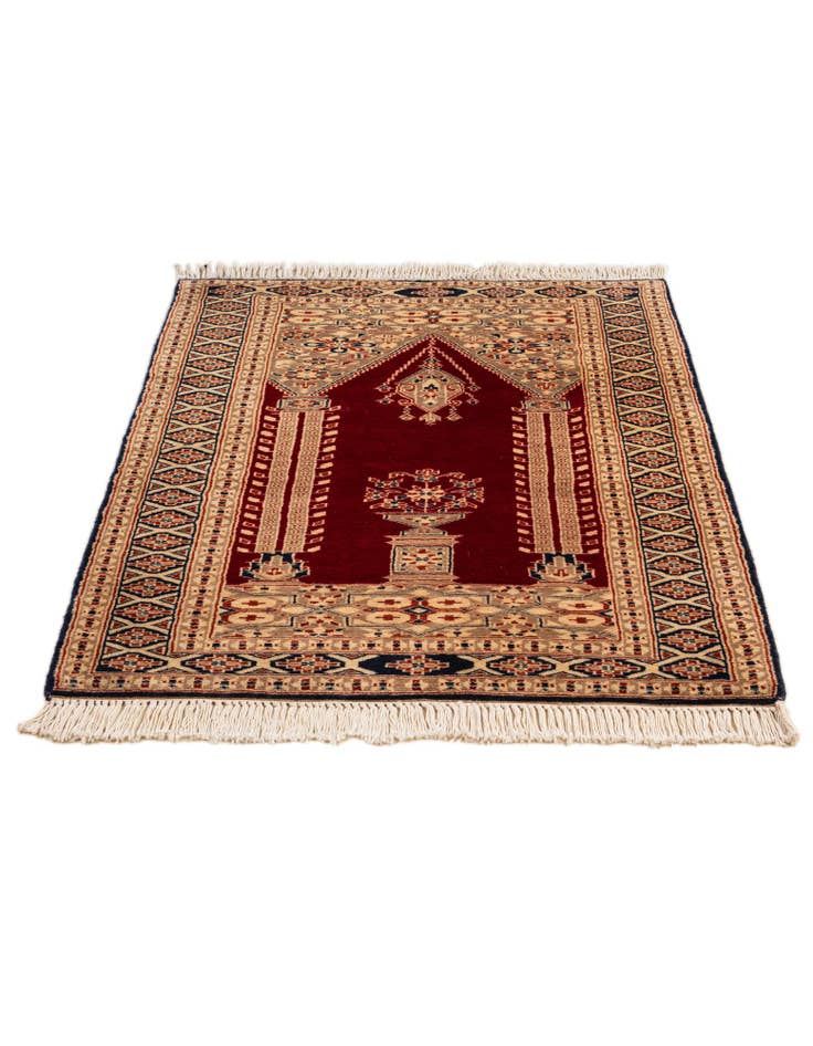 Detail image of  2' 8 x 4' 1  Hand Knotted Bokhara Oriental Wool Rug