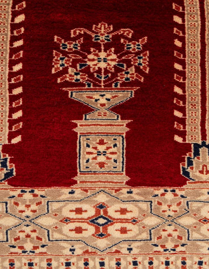 Detail image of  2' 8 x 4' 1  Hand Knotted Bokhara Oriental Wool Rug