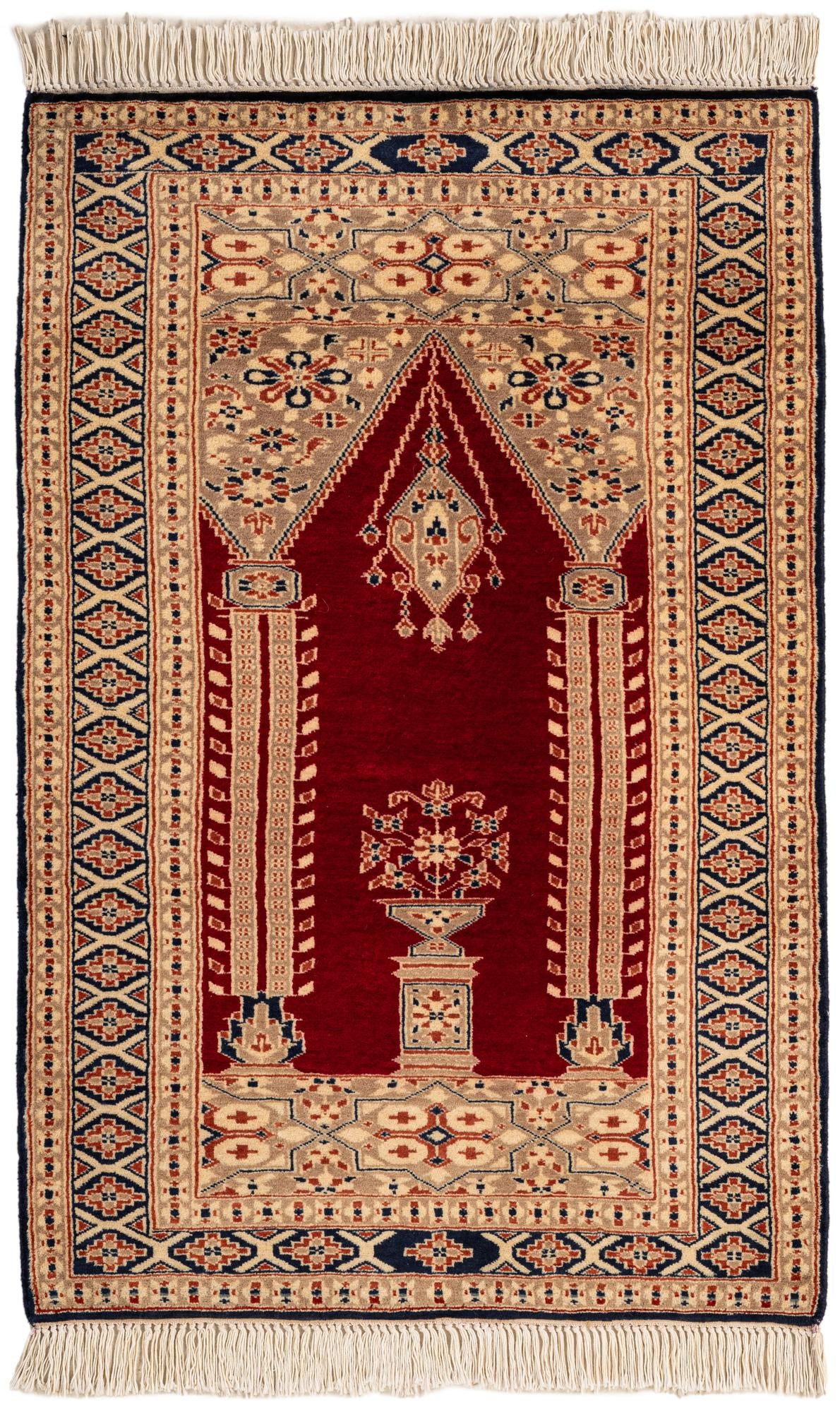  2' 8 x 4' 1  Hand Knotted Bokhara Oriental Wool Rug