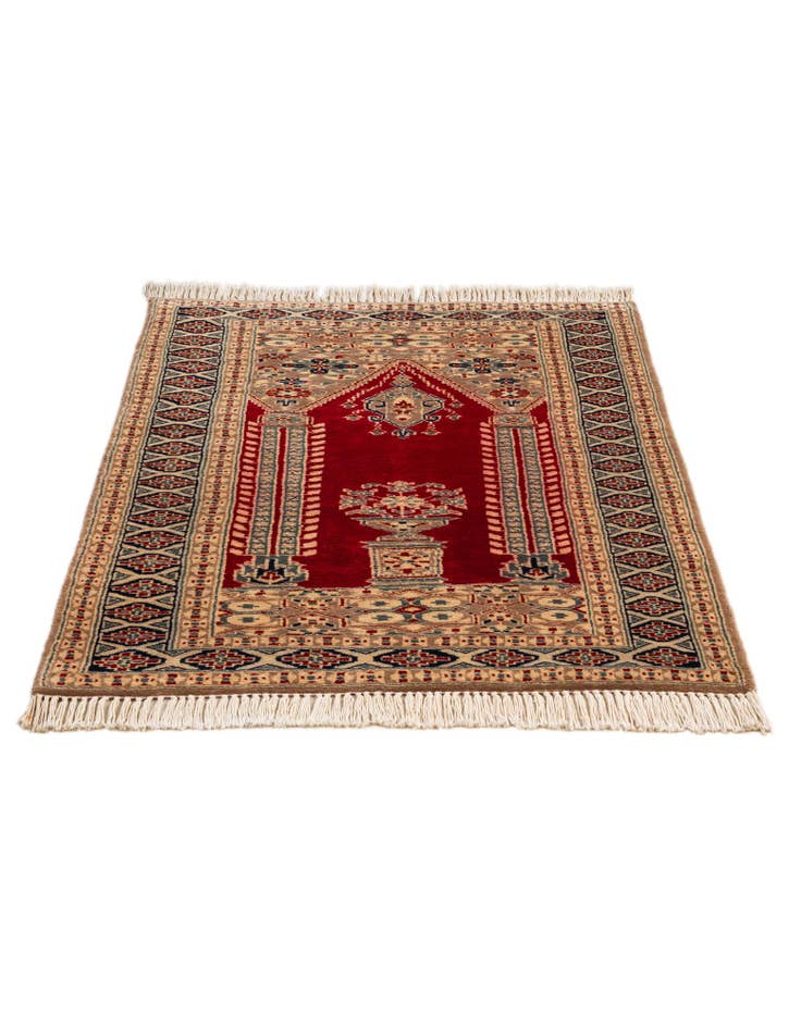 Detail image of  2' 8 x 3' 11  Hand Knotted Bokhara Oriental Wool Rug