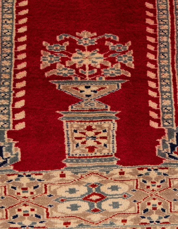 Detail image of  2' 8 x 3' 11  Hand Knotted Bokhara Oriental Wool Rug