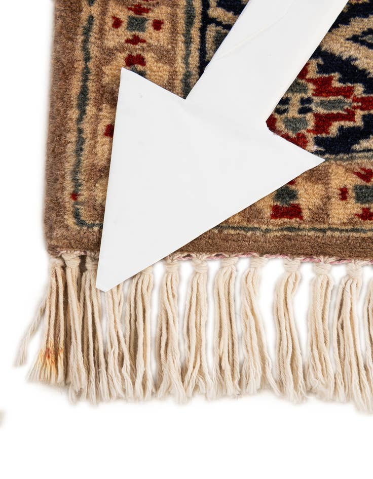 Detail image of  2' 8 x 3' 11  Hand Knotted Bokhara Oriental Wool Rug