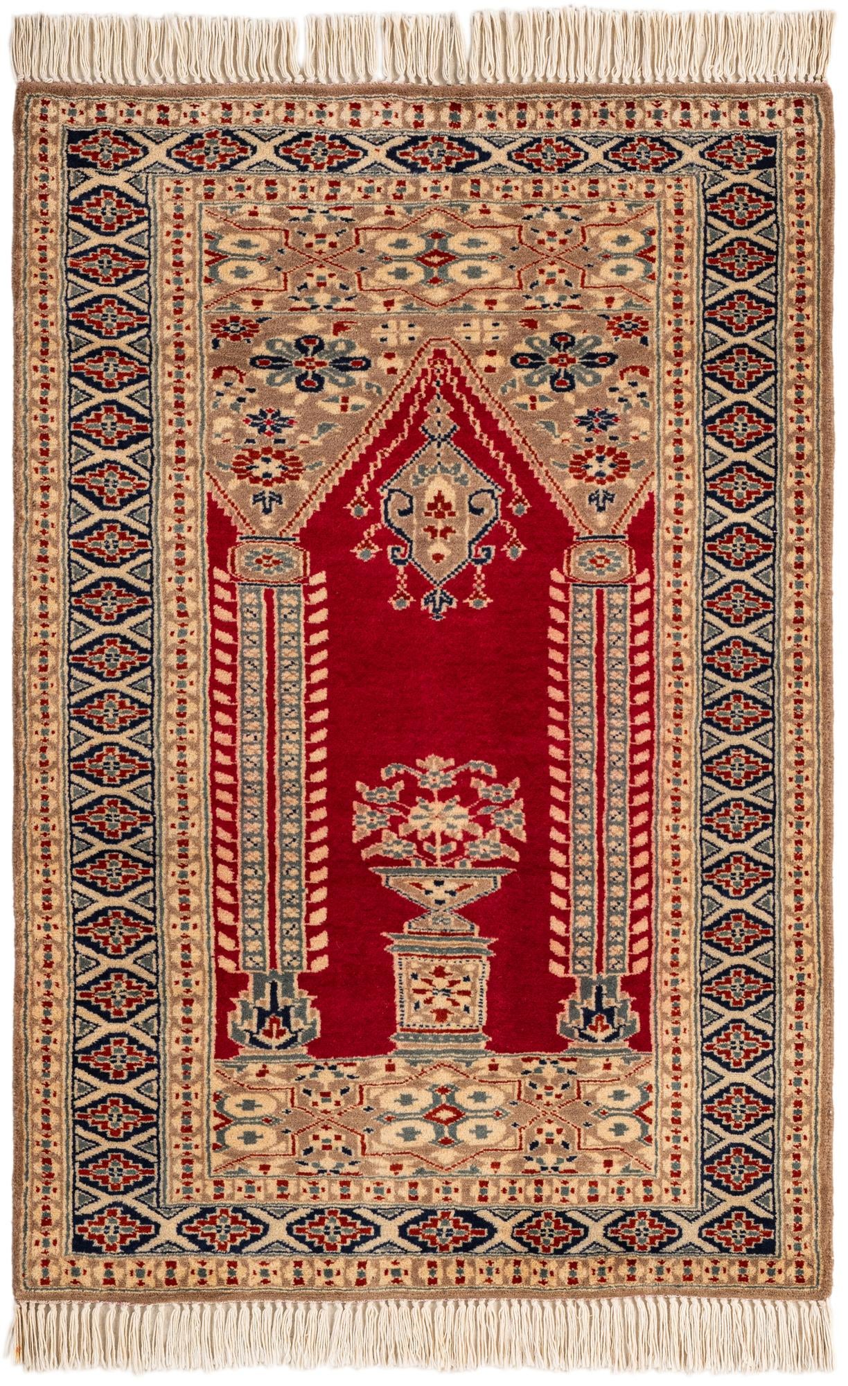  2' 8 x 3' 11  Hand Knotted Bokhara Oriental Wool Rug