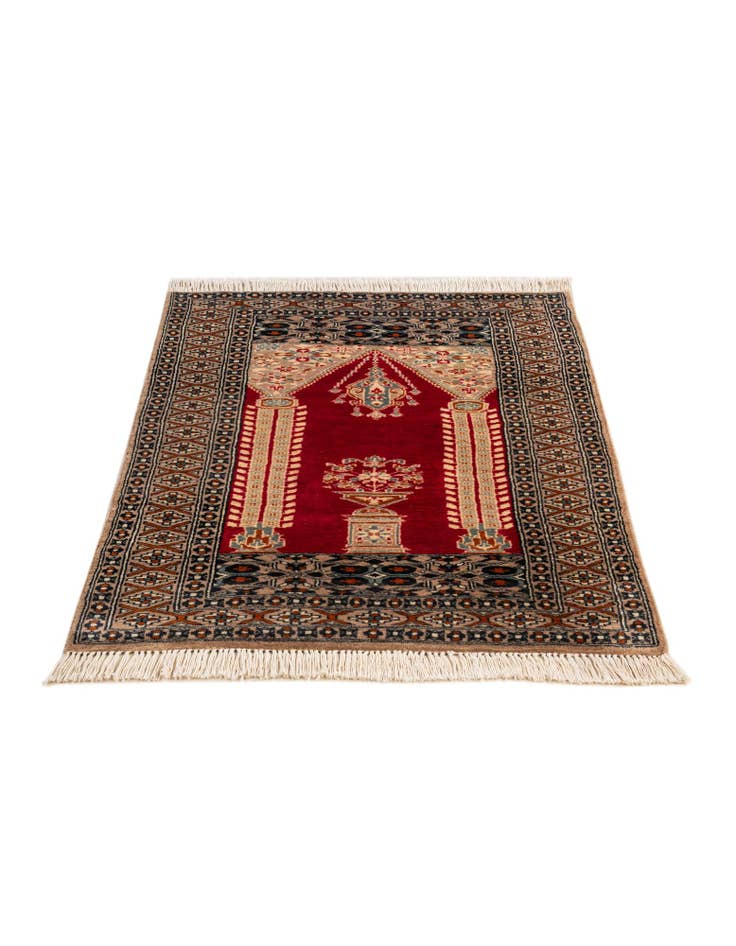 Detail image of  2' 7 x 4'  Hand Knotted Bokhara Oriental Wool Rug