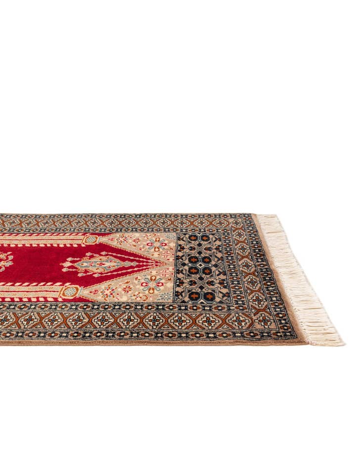 Detail image of  2' 7 x 4'  Hand Knotted Bokhara Oriental Wool Rug