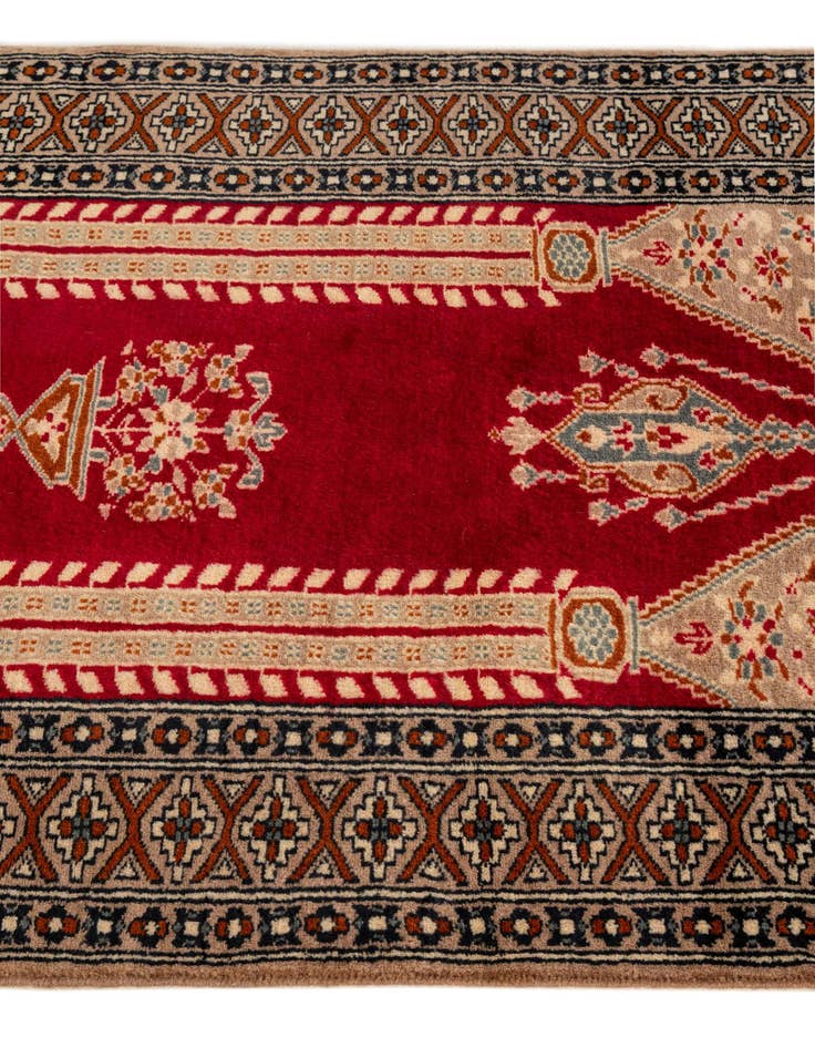 Detail image of  2' 7 x 4'  Hand Knotted Bokhara Oriental Wool Rug