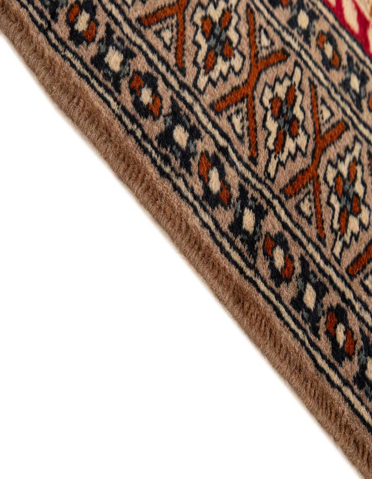 Detail image of  2' 7 x 4'  Hand Knotted Bokhara Oriental Wool Rug