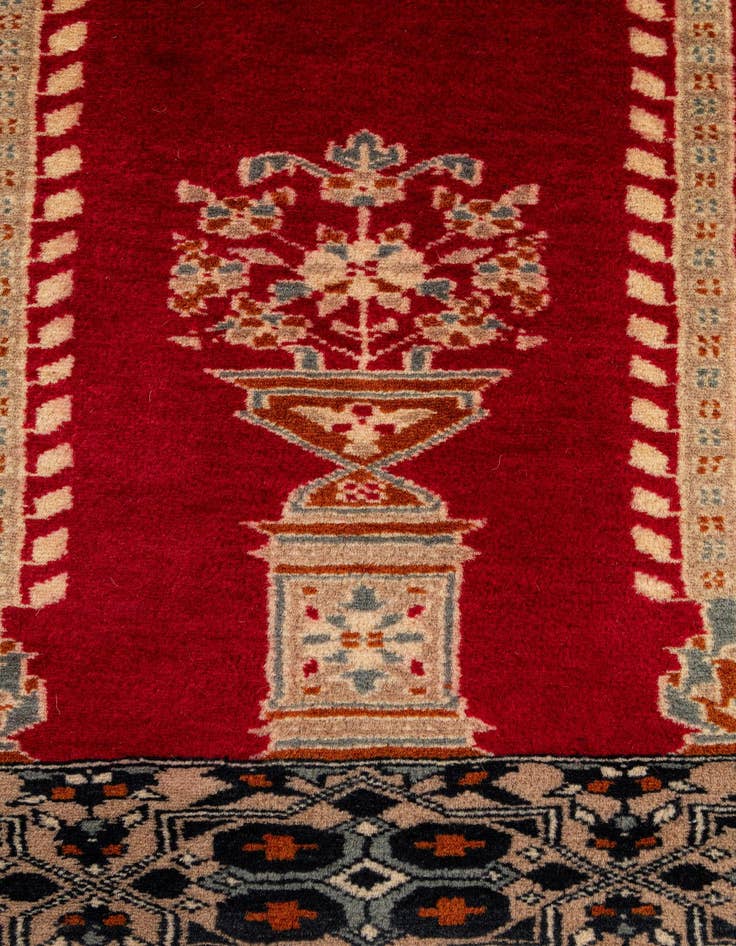 Detail image of  2' 7 x 4'  Hand Knotted Bokhara Oriental Wool Rug