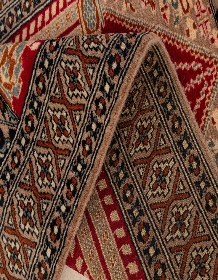Detail image of  2' 7 x 4'  Hand Knotted Bokhara Oriental Wool Rug