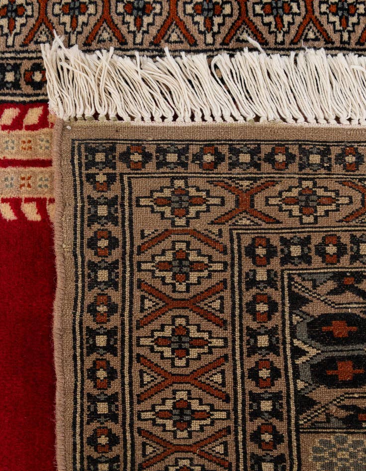 Detail image of  2' 7 x 4'  Hand Knotted Bokhara Oriental Wool Rug