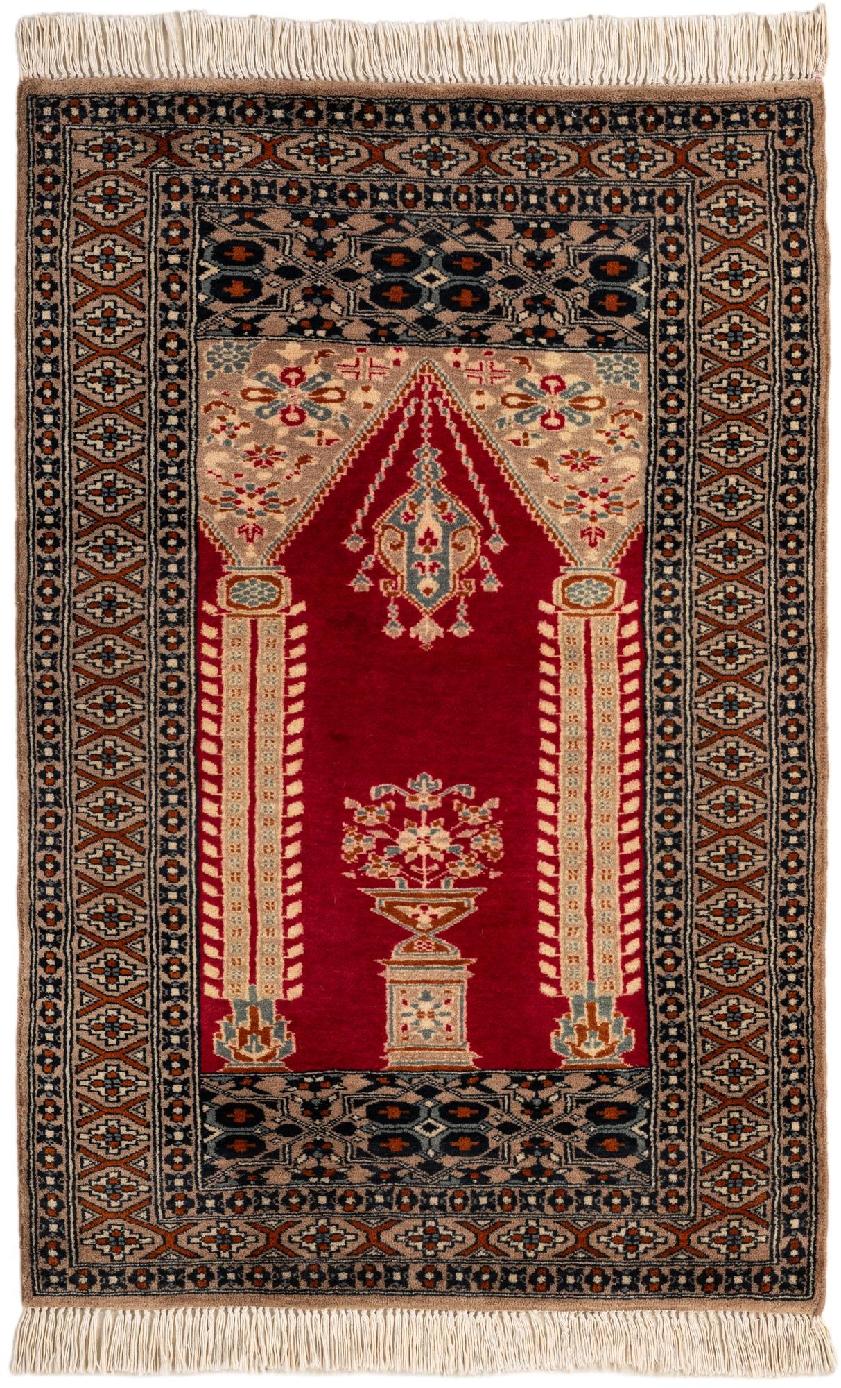  2' 7 x 4'  Hand Knotted Bokhara Oriental Wool Rug