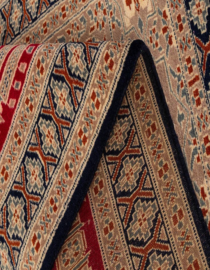 Detail image of  2' 8 x 4' 2  Hand Knotted Bokhara Oriental Wool Rug