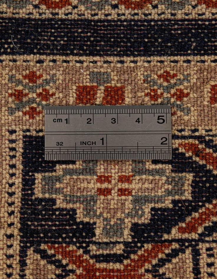 Detail image of  2' 8 x 4' 2  Hand Knotted Bokhara Oriental Wool Rug