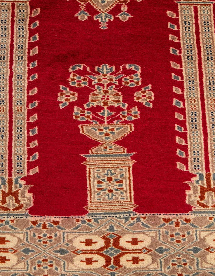 Detail image of  2' 8 x 4' 2  Hand Knotted Bokhara Oriental Wool Rug