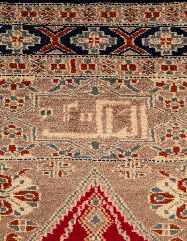 Detail image of  2' 8 x 4' 2  Hand Knotted Bokhara Oriental Wool Rug