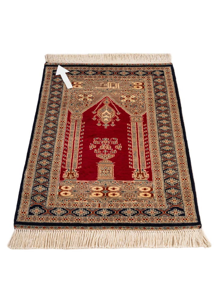 Detail image of  2' 8 x 4' 2  Hand Knotted Bokhara Oriental Wool Rug