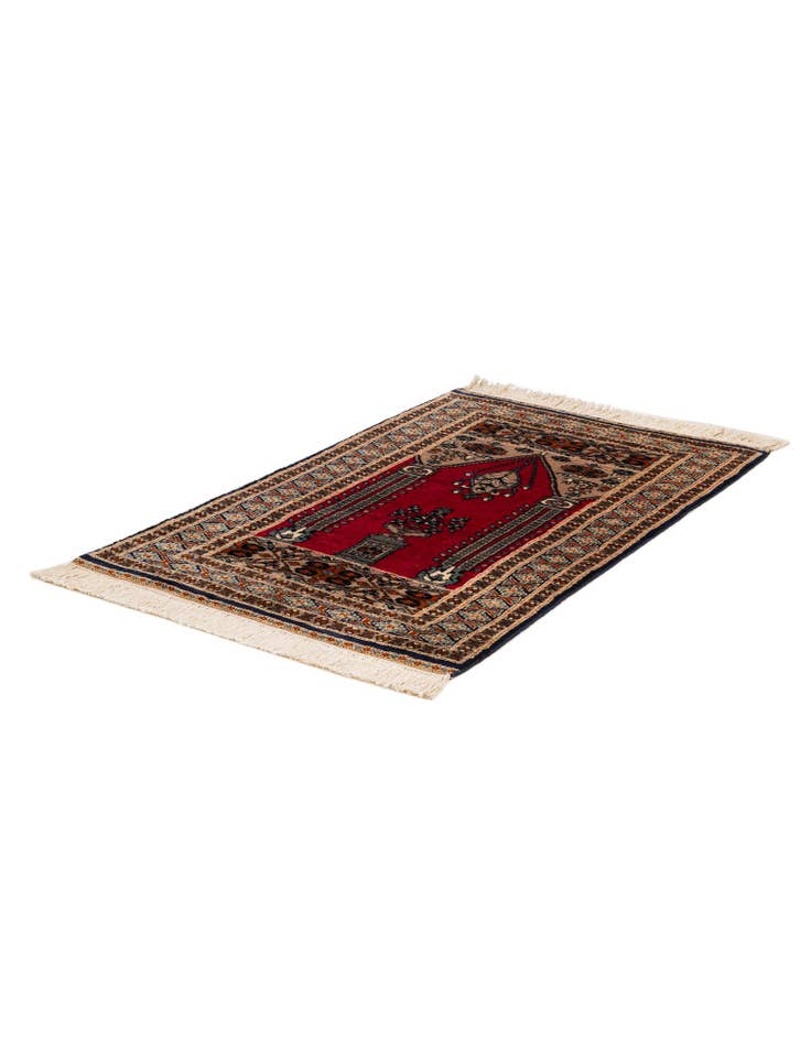 Detail image of  2' 8 x 4' 3  Hand Knotted Bokhara Oriental Wool Rug