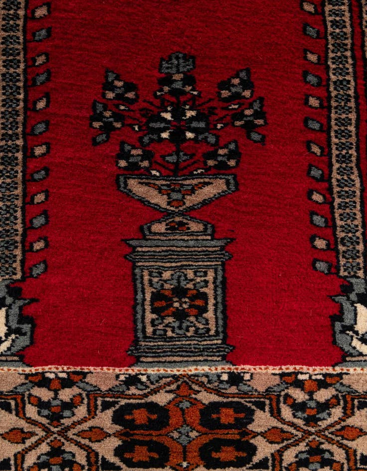 Detail image of  2' 8 x 4' 3  Hand Knotted Bokhara Oriental Wool Rug