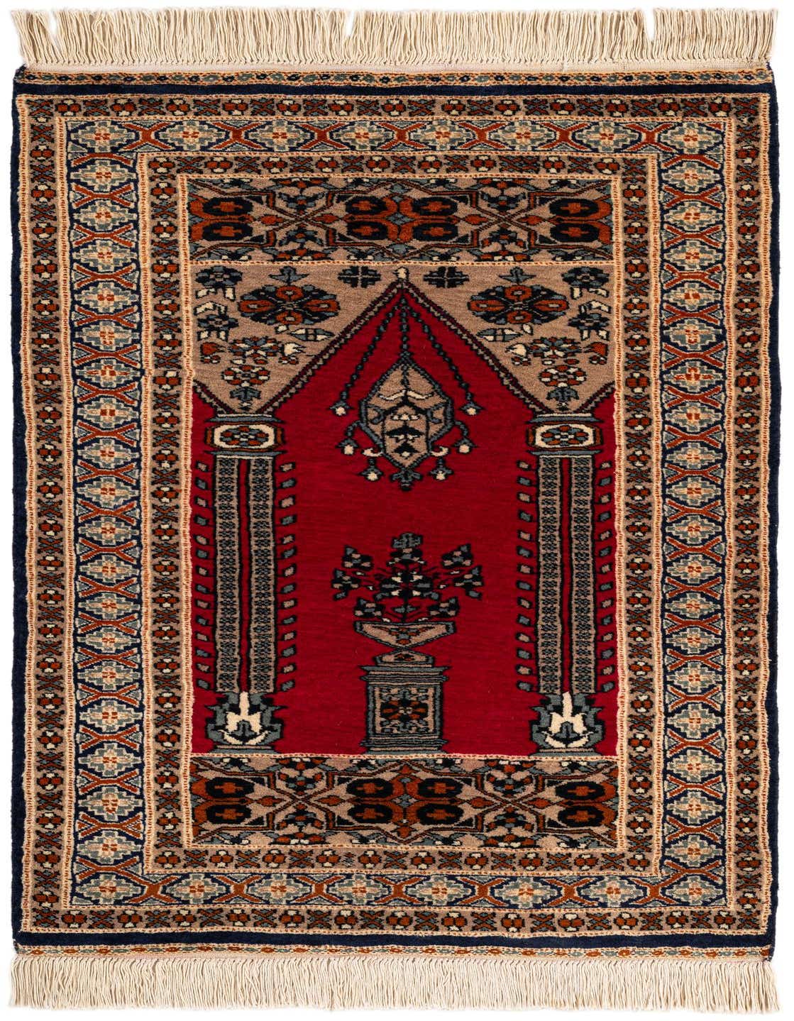 Primary image  2' 8 x 4' 3  Hand Knotted Bokhara Oriental Wool Rug