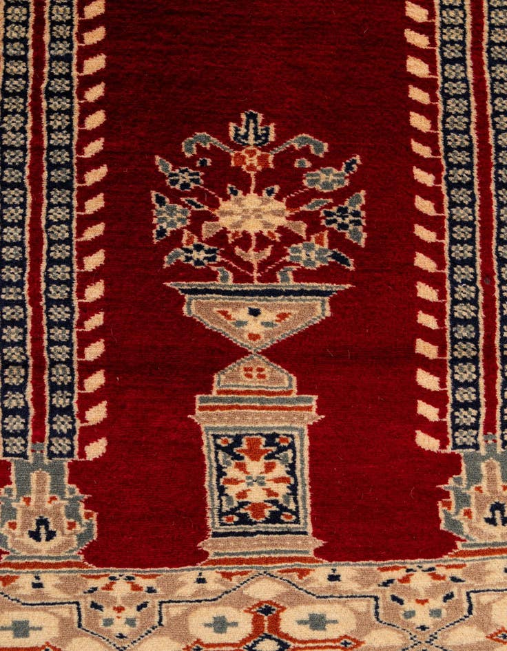 Detail image of  2' 7 x 4' 8  Hand Knotted Bokhara Oriental Wool Rug