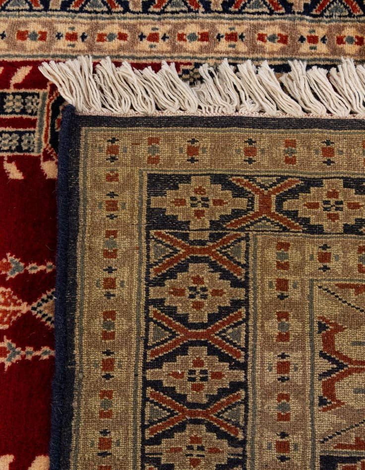 Detail image of  2' 7 x 4' 8  Hand Knotted Bokhara Oriental Wool Rug
