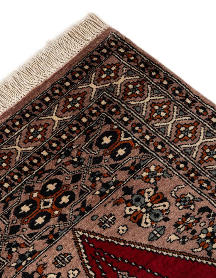 Detail image of  2' 7 x 4' 7  Hand Knotted Bokhara Oriental Wool Rug