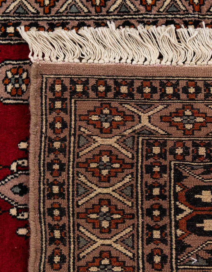 Detail image of  2' 7 x 4' 7  Hand Knotted Bokhara Oriental Wool Rug