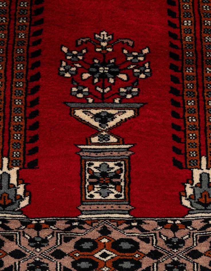 Detail image of  2' 7 x 4' 6  Hand Knotted Bokhara Oriental Wool Rug