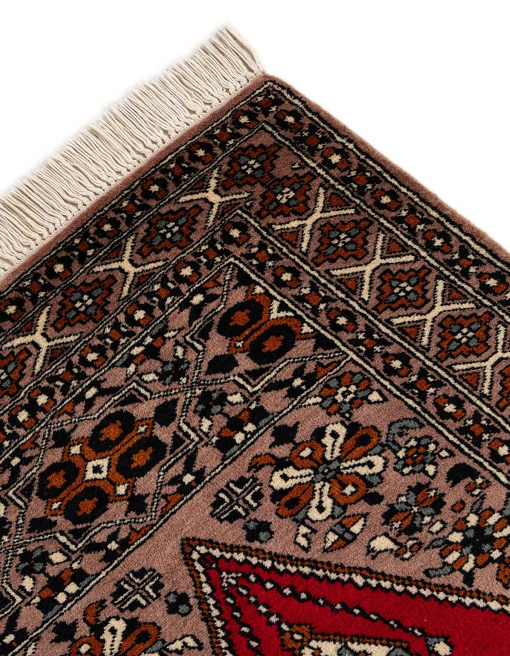 Detail image of  2' 7 x 4' 6  Hand Knotted Bokhara Oriental Wool Rug