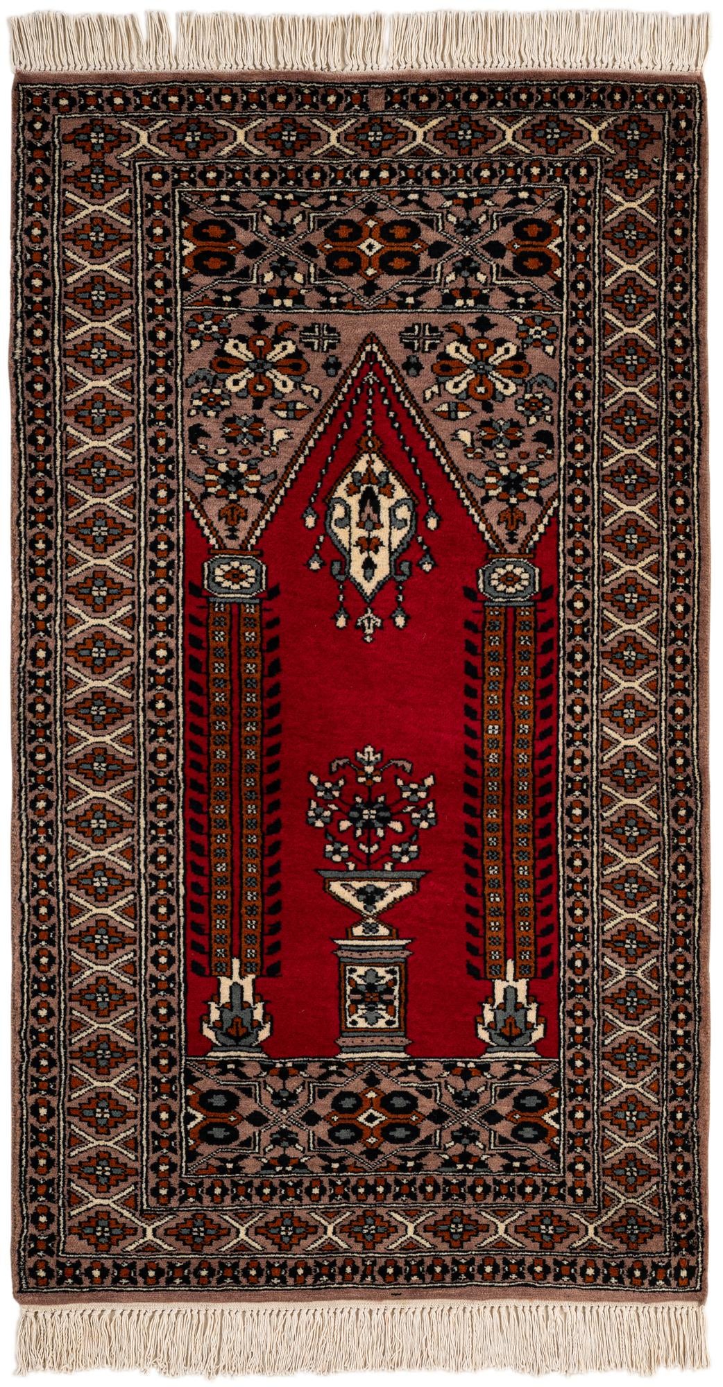  2' 7 x 4' 6  Hand Knotted Bokhara Oriental Wool Rug
