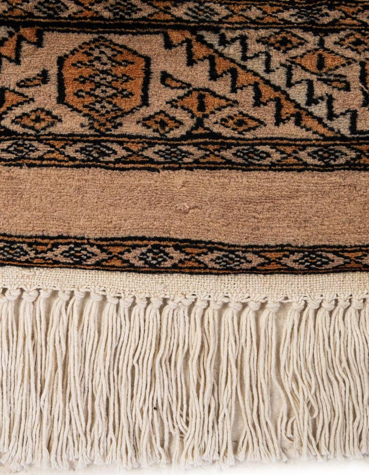 Detail image of  4' 3 x 6' 1  Hand Knotted Bokhara Wool Rug