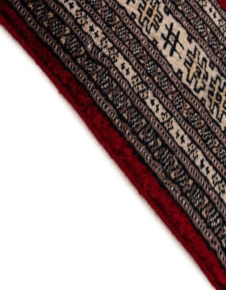 Detail image of  4' 2 x 6' 6  Hand Knotted Bokhara Oriental Wool Rug