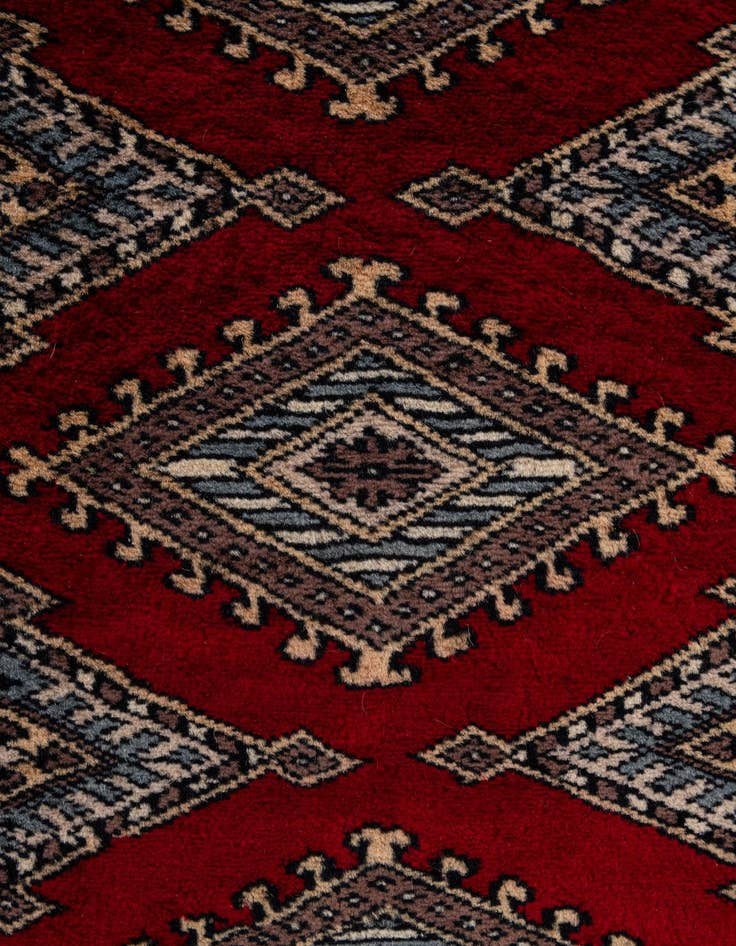 Detail image of  4' 2 x 6' 6  Hand Knotted Bokhara Oriental Wool Rug