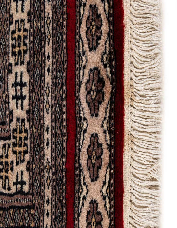 Detail image of  4' 2 x 6' 6  Hand Knotted Bokhara Oriental Wool Rug