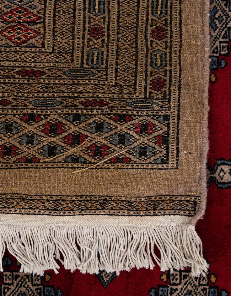 Detail image of  8' 5 x 11'  Hand Knotted Bokhara Oriental Wool Rug