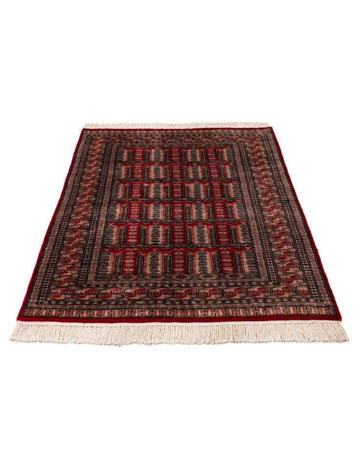 Detail image of  4' 2 x 6' 1  Hand Knotted Bokhara Oriental Wool Rug