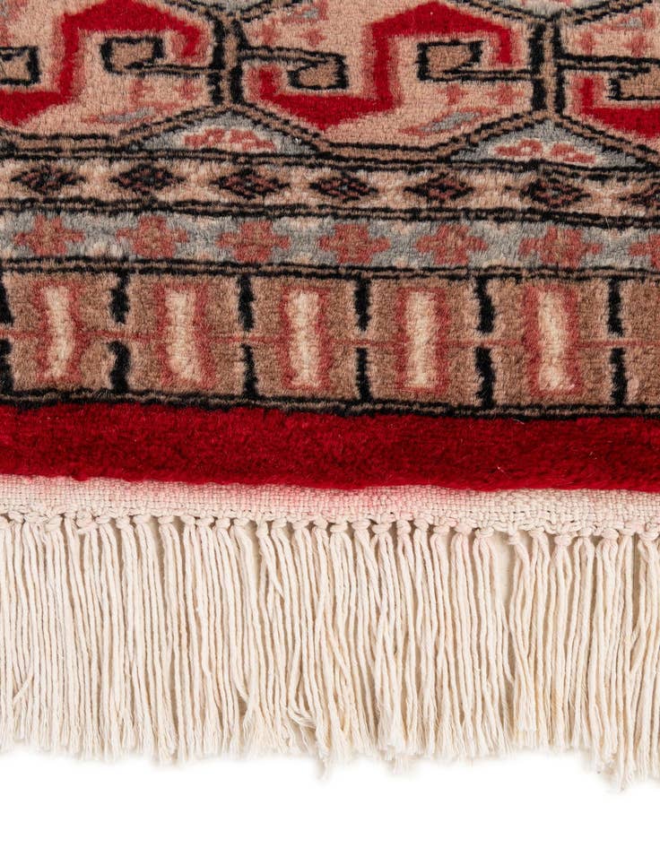 Detail image of  4' 2 x 6' 1  Hand Knotted Bokhara Oriental Wool Rug