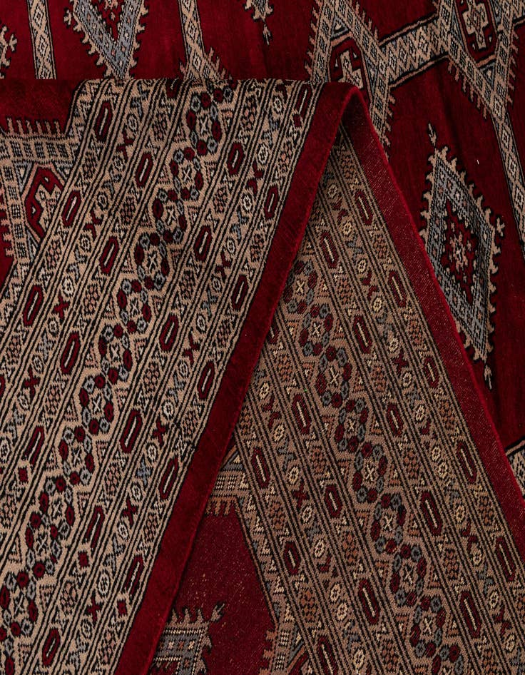 Detail image of  8' 2 x 11'  Hand Knotted Bokhara Wool Rug