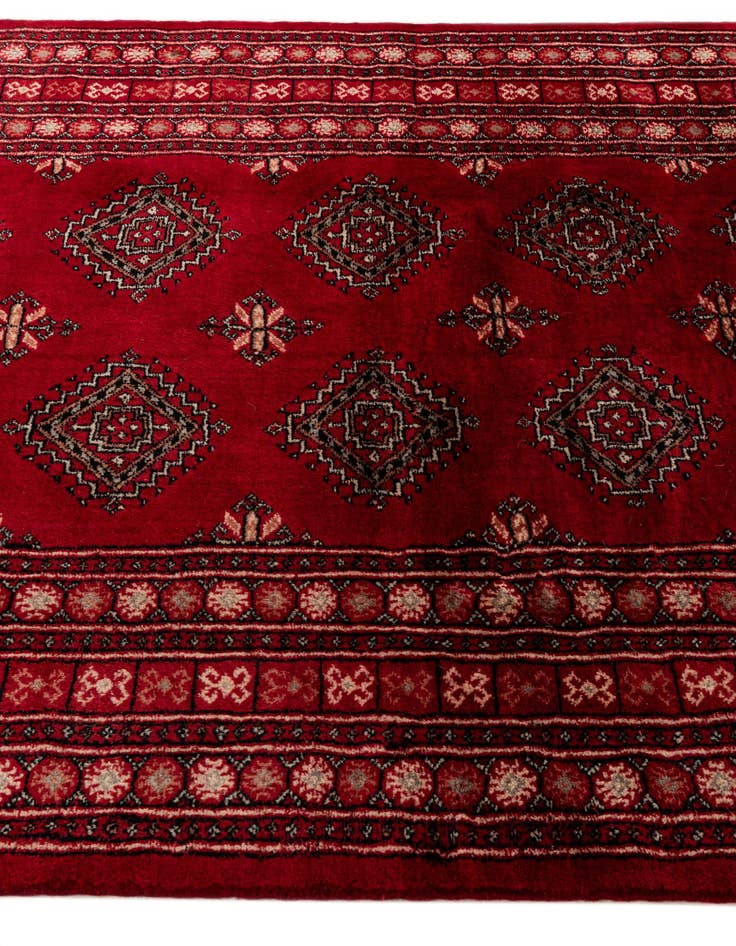 Detail image of  5' 5 x 7' 10  Hand Knotted Bokhara Oriental Wool Rug