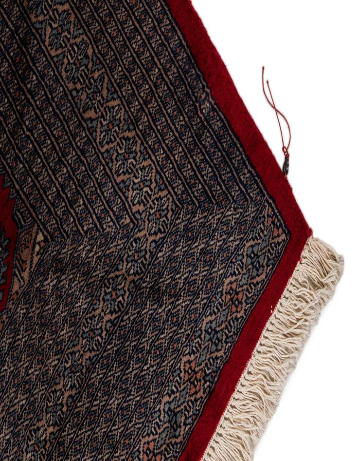 Detail image of  8' 5 x 10' 7  Hand Knotted Bokhara Oriental Wool Rug