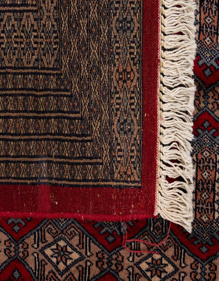 Detail image of  8' 5 x 10' 7  Hand Knotted Bokhara Oriental Wool Rug