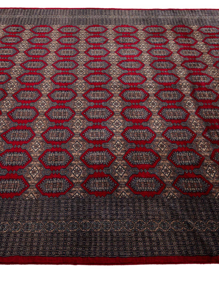Detail image of  8' 5 x 10' 7  Hand Knotted Bokhara Oriental Wool Rug