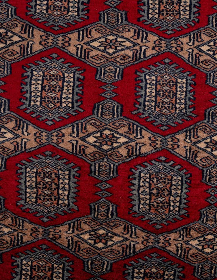 Detail image of  8' 5 x 10' 7  Hand Knotted Bokhara Oriental Wool Rug