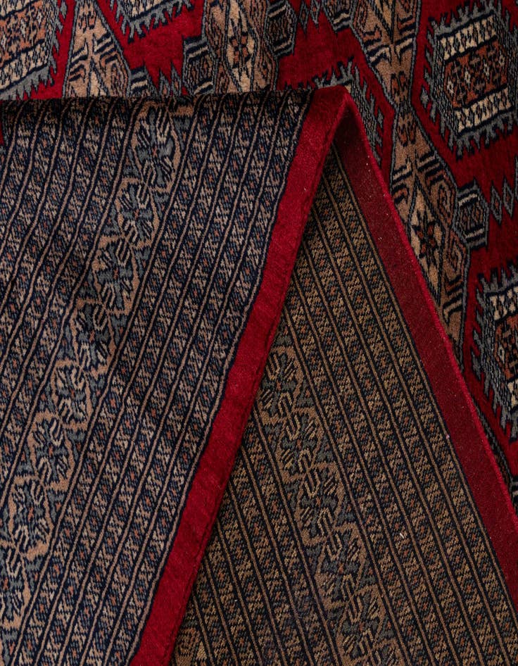 Detail image of  8' 5 x 10' 7  Hand Knotted Bokhara Oriental Wool Rug