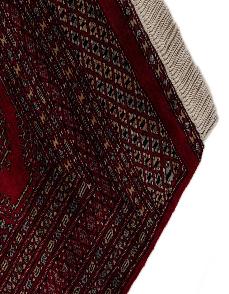 Detail image of  7' 8 x 10' 9  Hand Knotted Bokhara Oriental Wool Rug