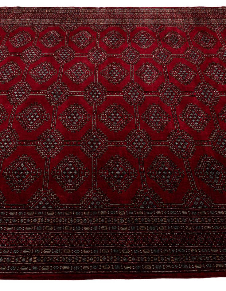 Detail image of  7' 8 x 10' 9  Hand Knotted Bokhara Oriental Wool Rug