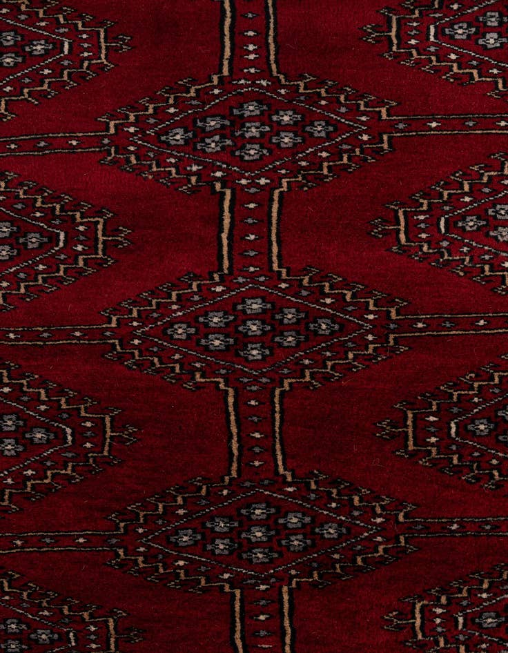 Detail image of  7' 8 x 10' 9  Hand Knotted Bokhara Oriental Wool Rug