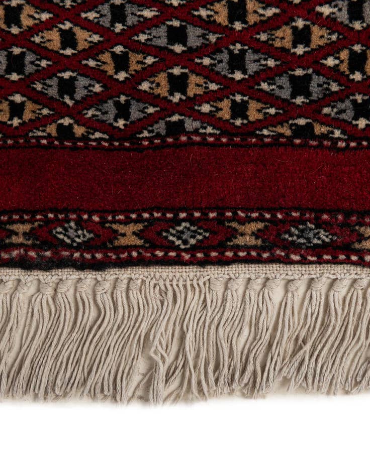 Detail image of  7' 8 x 10' 9  Hand Knotted Bokhara Oriental Wool Rug